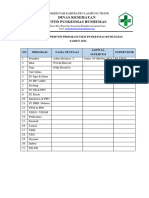 Jadwal Supervisi UKM Puskesmas