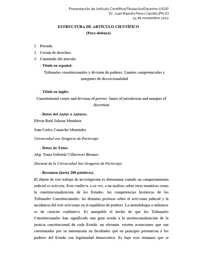 Estructura Con Resumen J y R | PDF