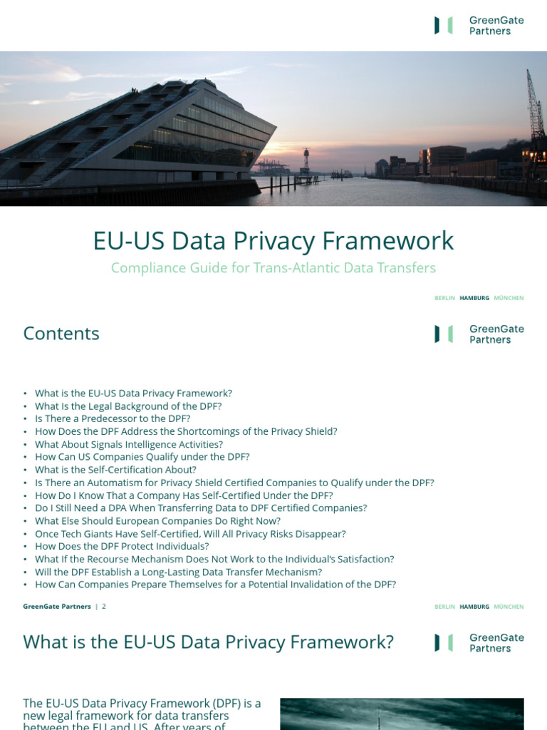 EU-US Data Privacy Framework Guide | PDF
