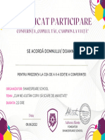 Certificat Participare Conferinta 9iun2022 Shakespeare School