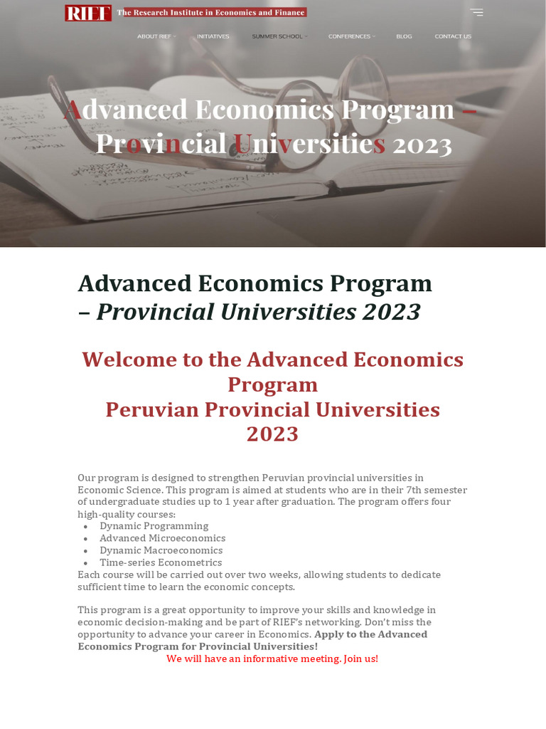 Becarios. Advanced Economics Program - Provincial Universities 2023 ...