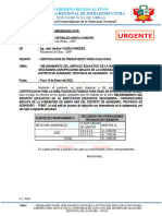 Informe #01 Certificacion de Presupuesto para Caja Chica.