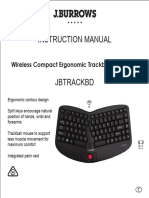 J.Burrows Mini Trackball Wireless Keyboard Instruction Manual