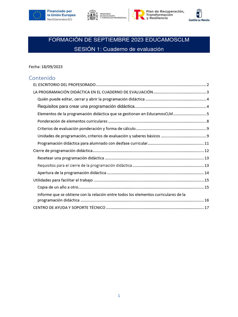 Sesion 1 Cuadernoevaluacion | PDF | Crecimiento personal y profesional ...