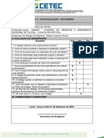 Ficha - (HEURO - HOSPITAL DE URGÊNCIA E EMERGÊNCIA REGIONAL DE CACOAL - CLINICA ORTOPETICA)