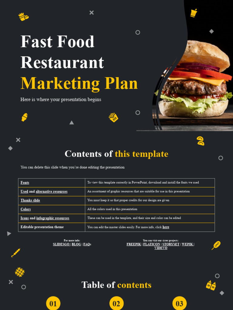Fast Food Restaurant Marketing Plan by Slidesgo Download Free PDF