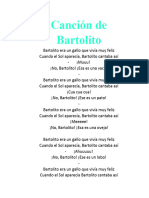 Canción de Bartolito