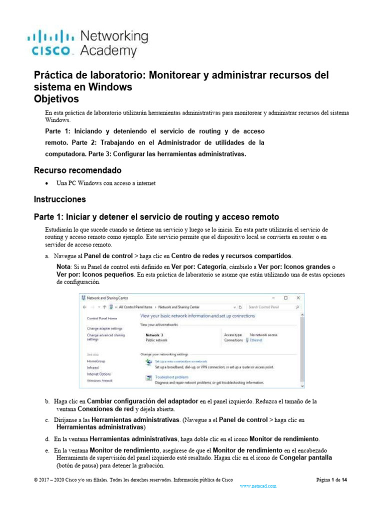 Lab 07 Monitorear y Administrar Recursos Del Sistema en Windows | PDF ...