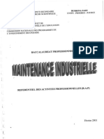 RAP Bac Pro Maintenance Industrielle