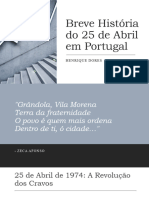 Breve História Do 25 de Abril em Portugal