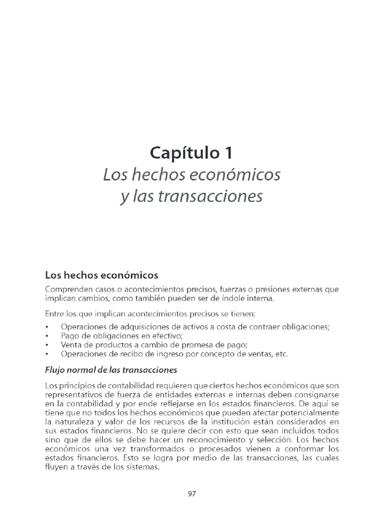 Los Hechos Económicos y Las Transacciones | PDF