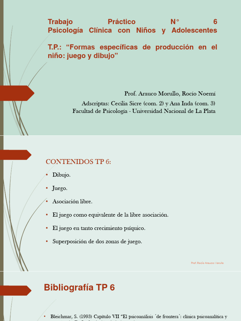 Juego y Dibujo en Psicología Infantil | PDF | Psicoanálisis | Conceptos ...