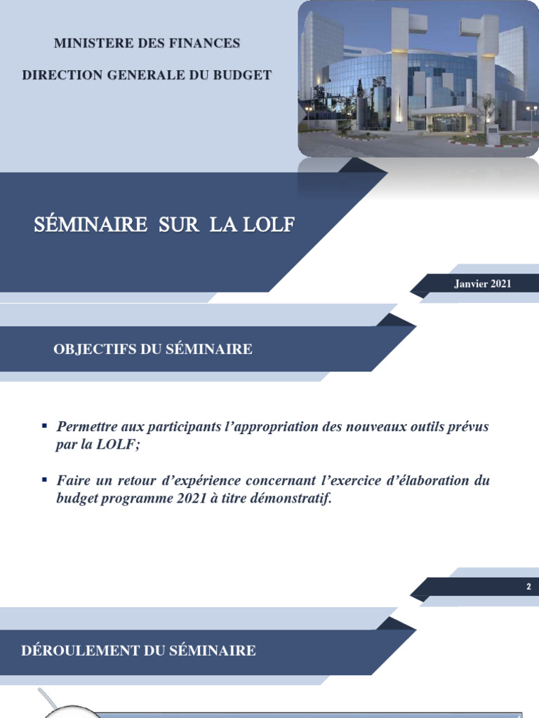 Présentation de la LOLF en Algérie | PDF