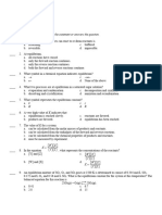 Equilibrium Practice Test