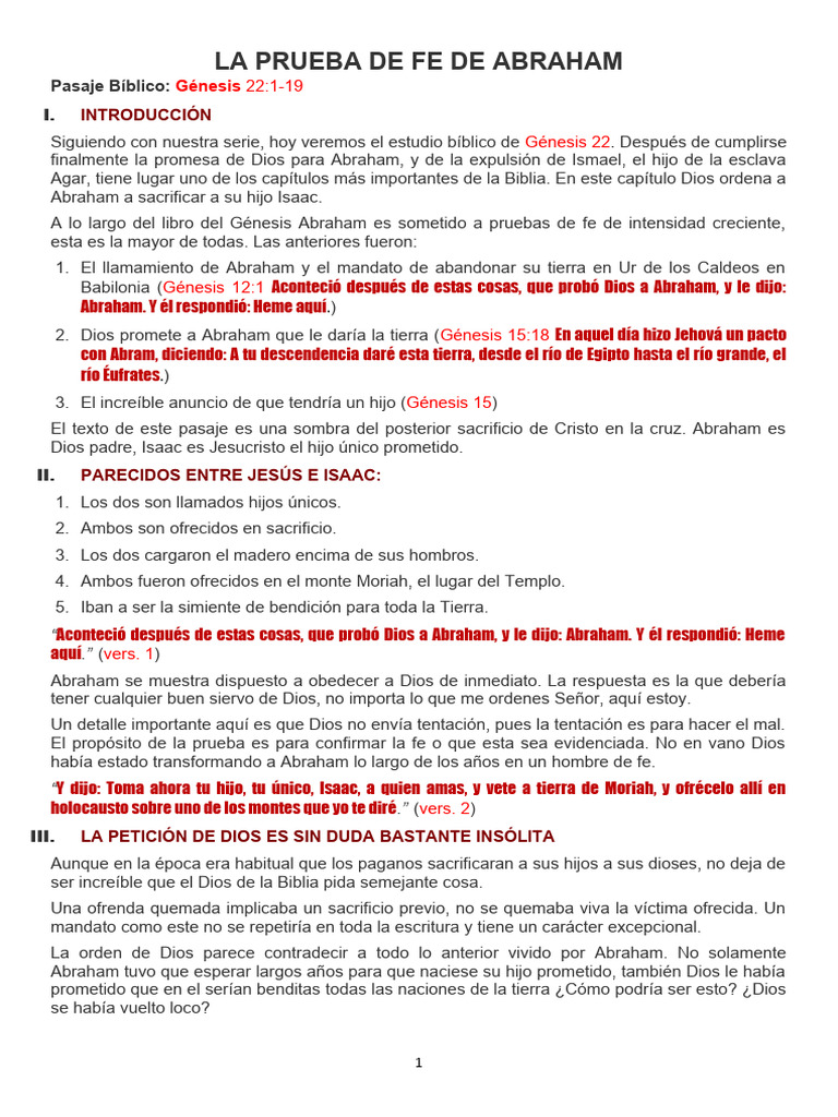 LA PRUEBA DE FE DE ABRAHAM | PDF | Abrahán | Ismael