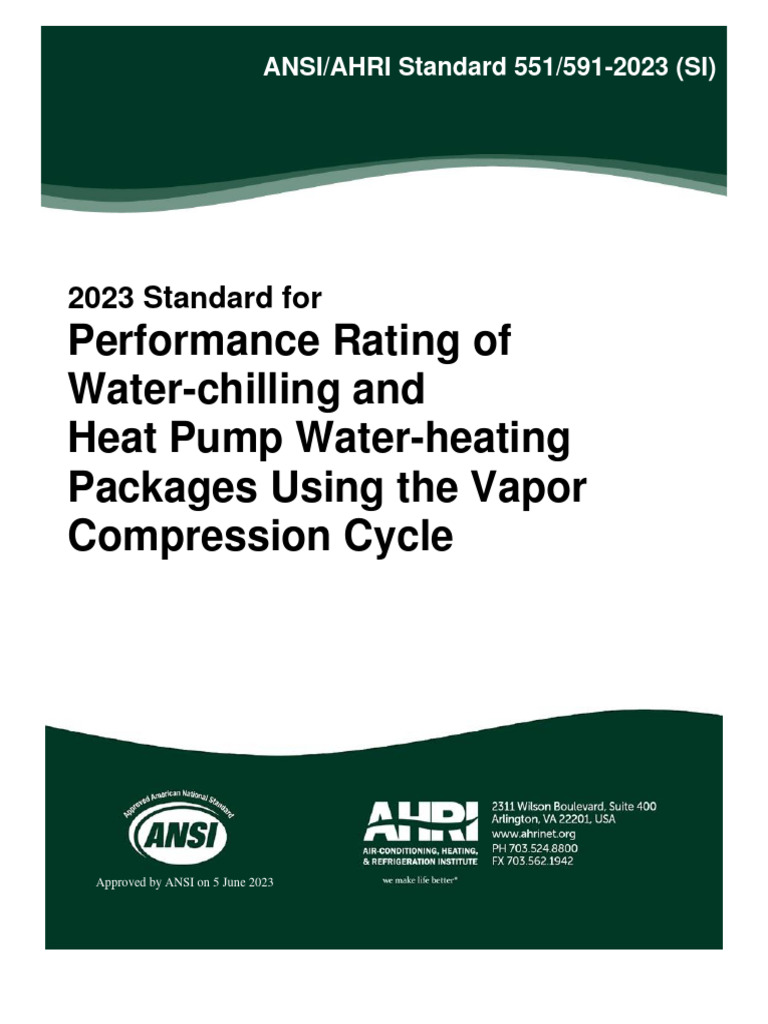 Ansi ahri standard 551 591 2023 si pdf significant figures