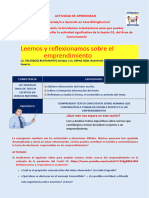 Leemos y Reflexionamos Sobre El Emprendimiento: Competencia Capacidades