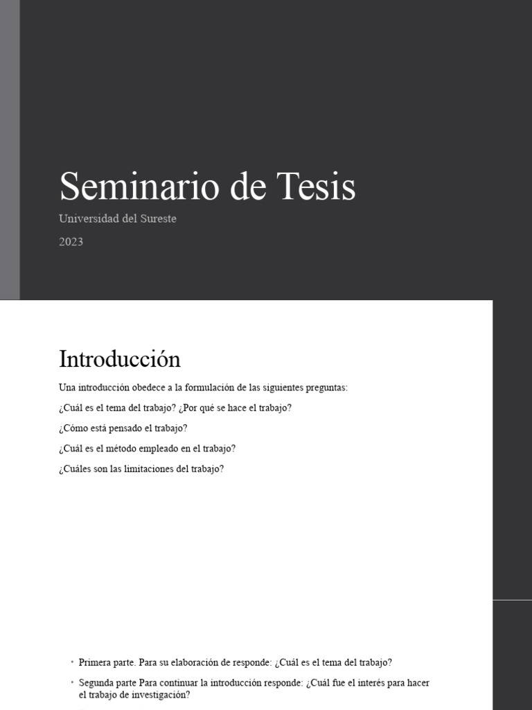 Seminario De Tesis Pdf Hipótesis Teoría