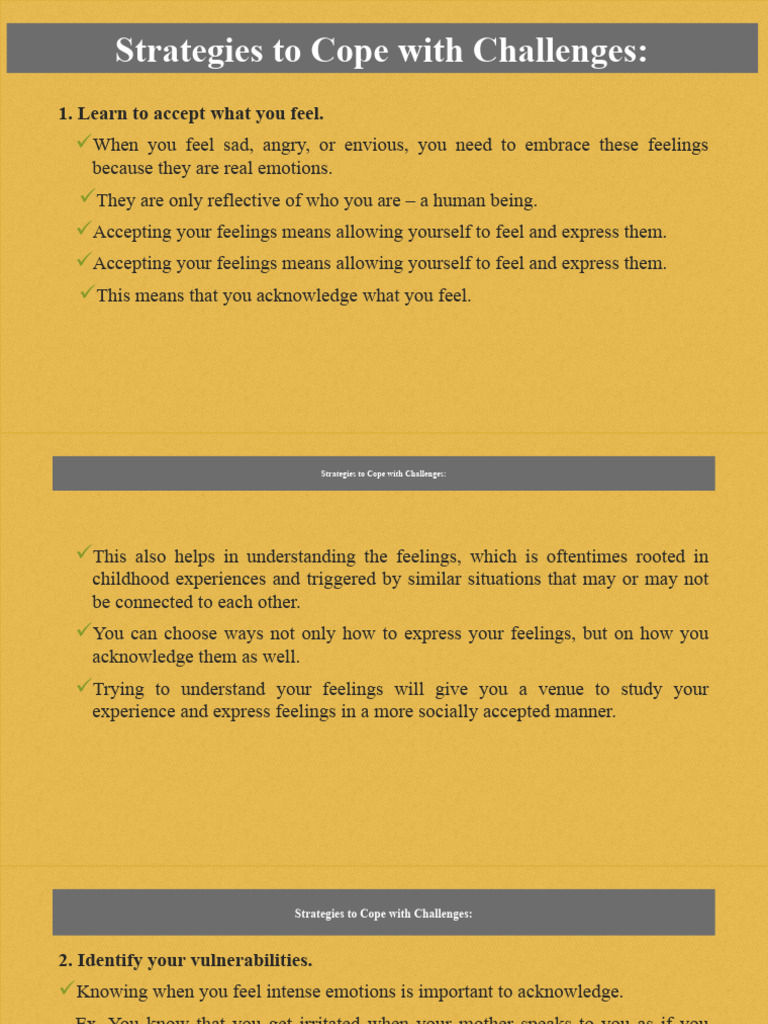 Coping Strategies for Adolescents' Challenges | PDF