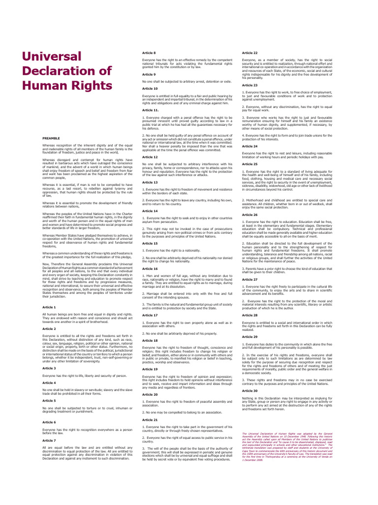Udhr 2 | PDF | Dignity | Marriage