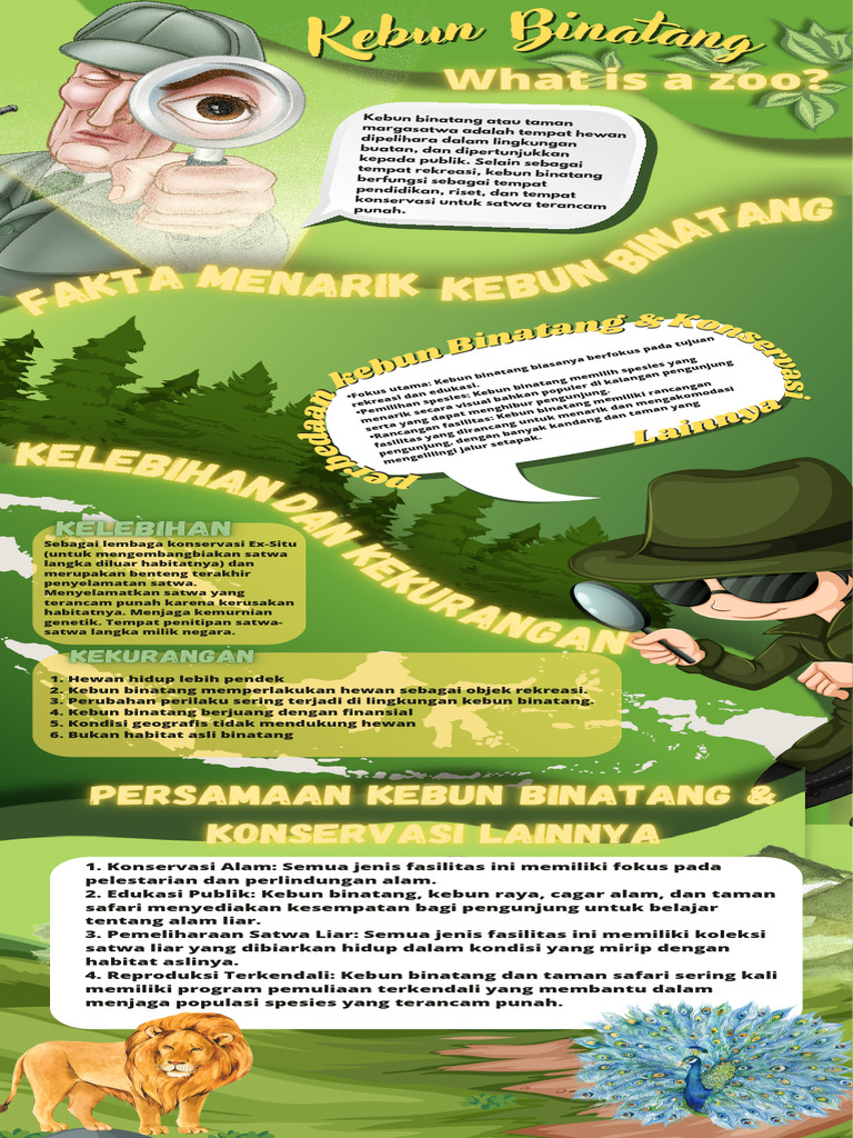 Colorful Illustrated About Animals Protection Nature Infographic ...