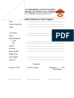 Formulir Pendaftaran Calon Anggota SWK 3