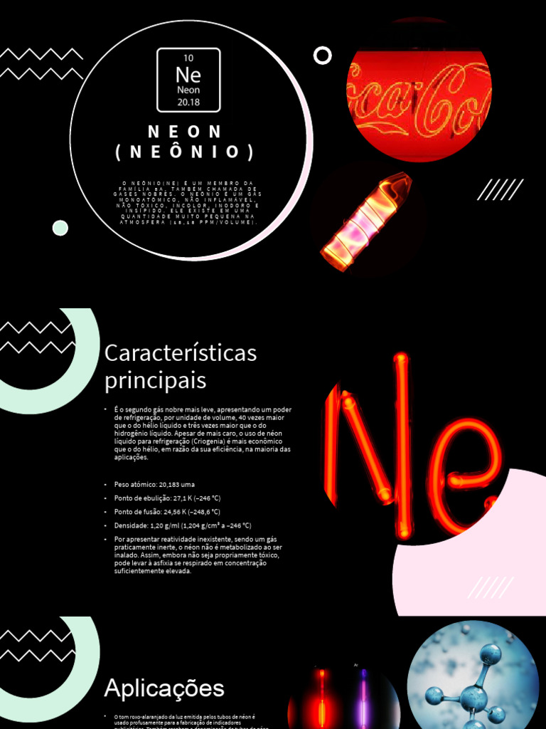 Propriedades e Aplicações do Néon | PDF