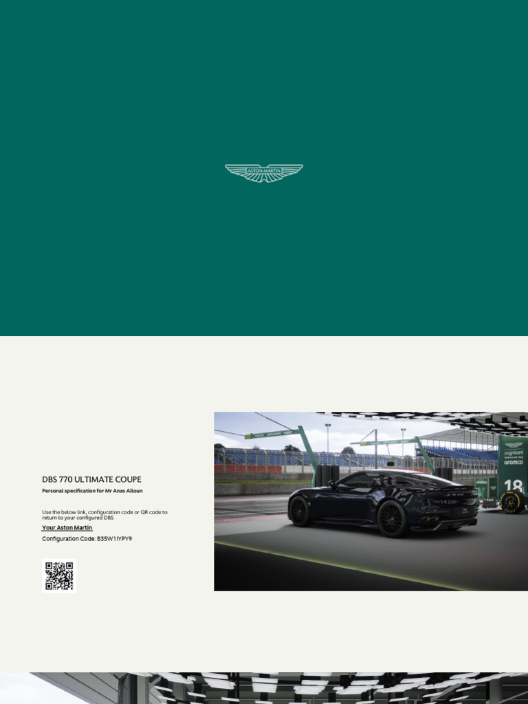 My dbs 770 ultimate coupe pdf sports cars car manufacturers