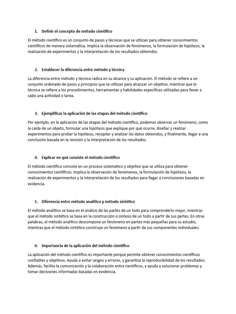 Tarea 3. Actividades Del Metodo Cientifico | PDF