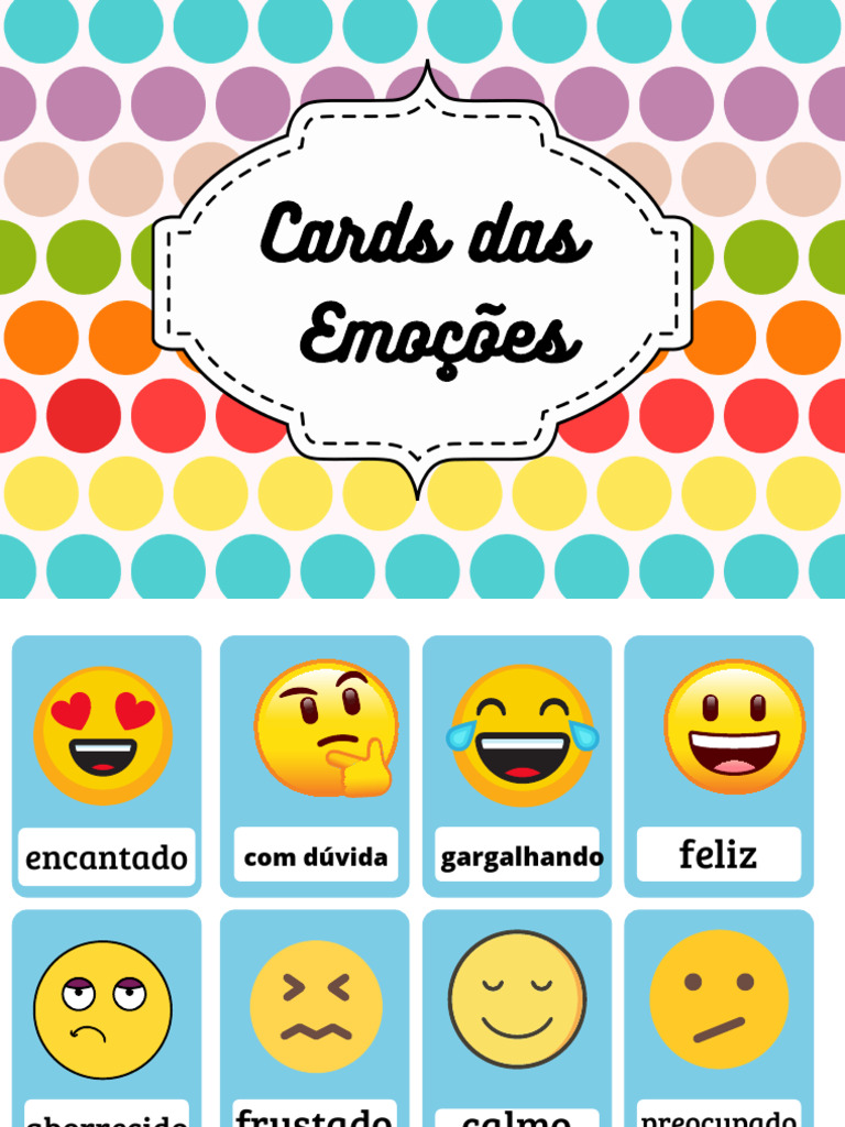 Cards das Emoções para Imprimir | PDF