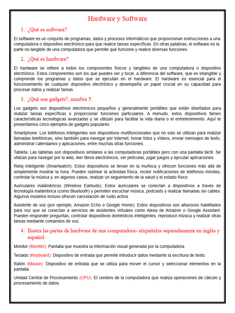 Hardware y Software PDF