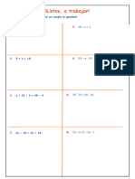 Practica de Las Ecuaciones Primer Grado 5to - A