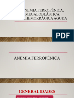 ANEMIA Ferropenica, Megaloblastica
