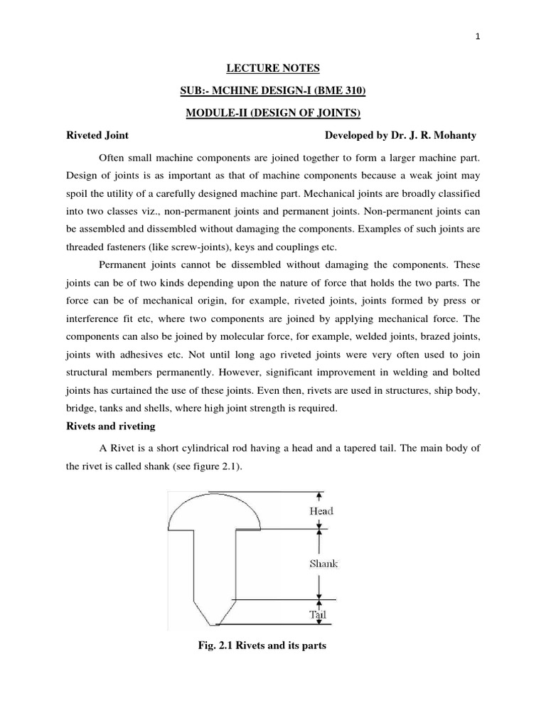 Rivets and Welded Joint | PDF | Screw | Bending