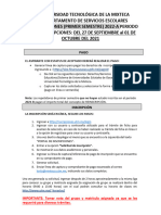 Instrucciones Inscripciones (Primer Semestre) - 2022-A