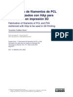 Fabricación de Filamentos de PCL y PVA Reforzados Con HAp para Ser Usados en Impresión 3D