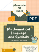 M2 Mathematical Languages and Symbols