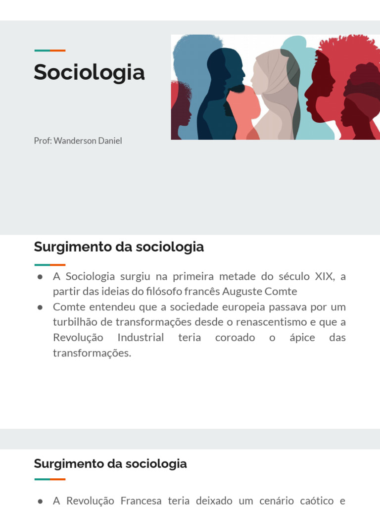 Origem da Sociologia no Brasil | PDF