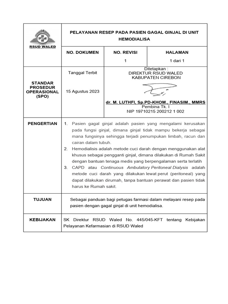 Hemodialisa: Antara Penyelamat Hidup dan Mitos Kesembuhan Gagal Ginjal