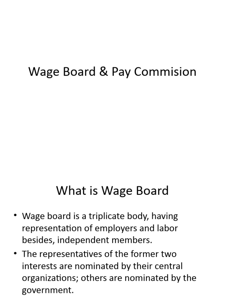 Wage Board & Pay Cpmmision PDF