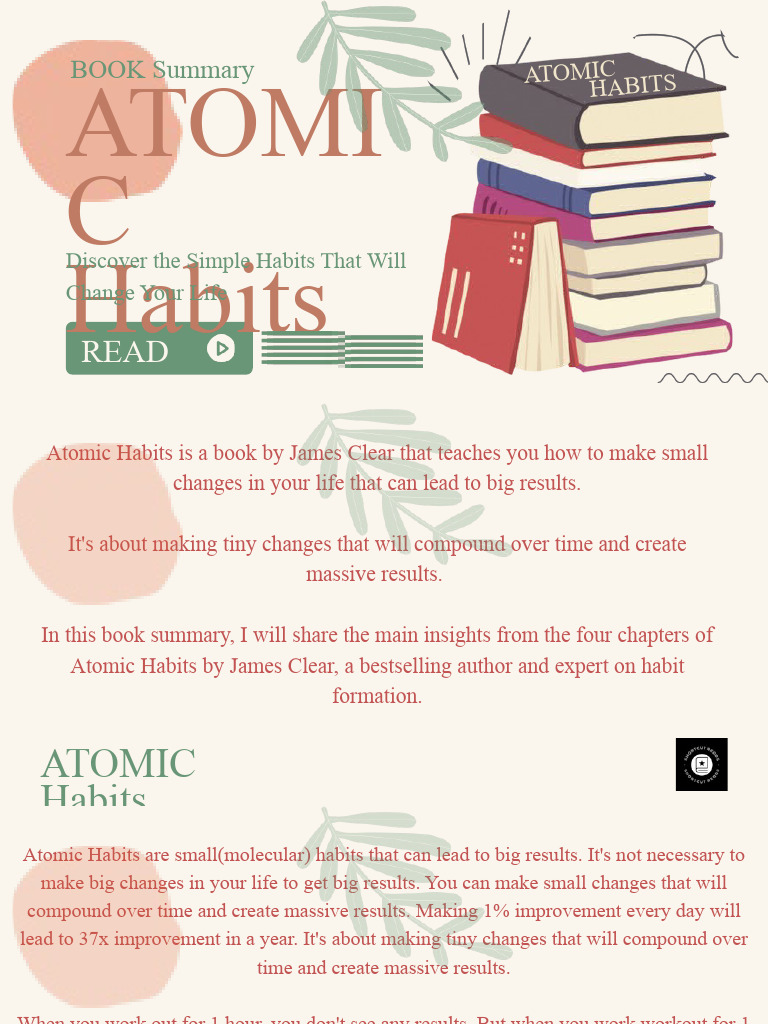 10 Life-Changing Lessons from Atomic Habits (Book Summary) by James Clear 