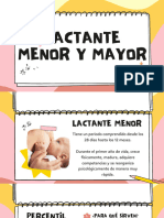 Lactante Mayor y Lactante Menor