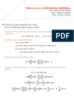 Modelamiento Matemático (Ejercicios #2)