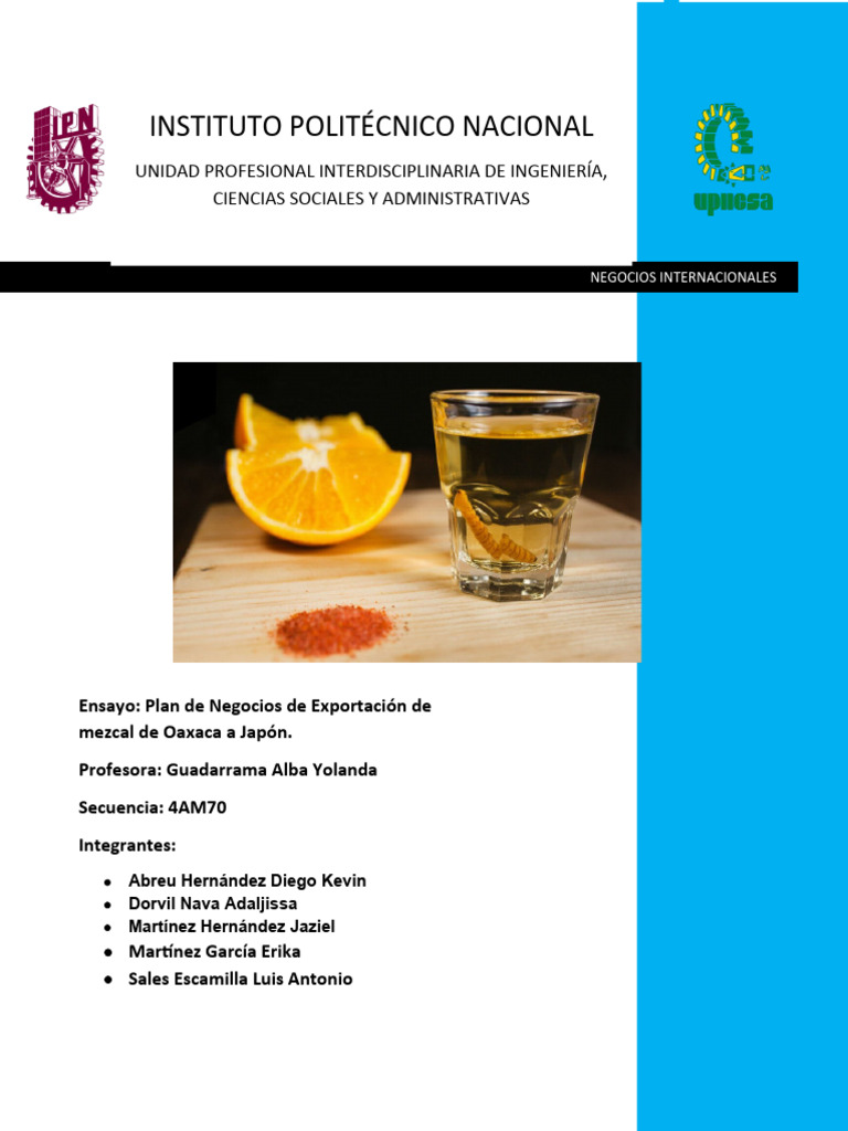 Exportación De Mezcal A Japón 2 Pdf