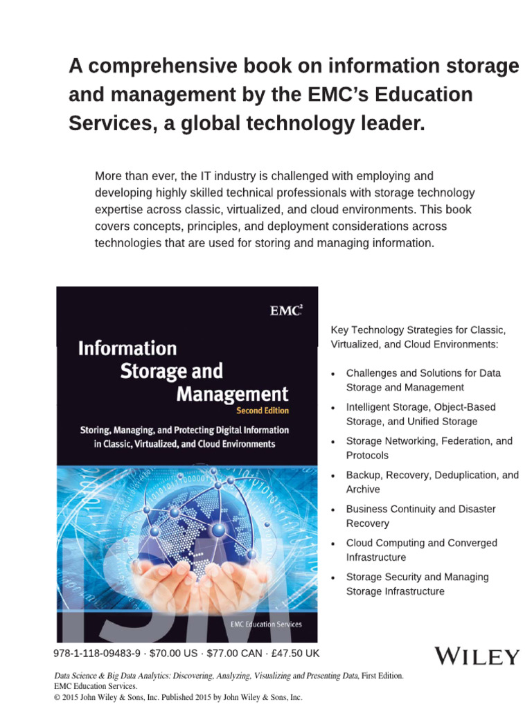 Data Science Big Data Analytics 2015 Emc Education Services Pdf