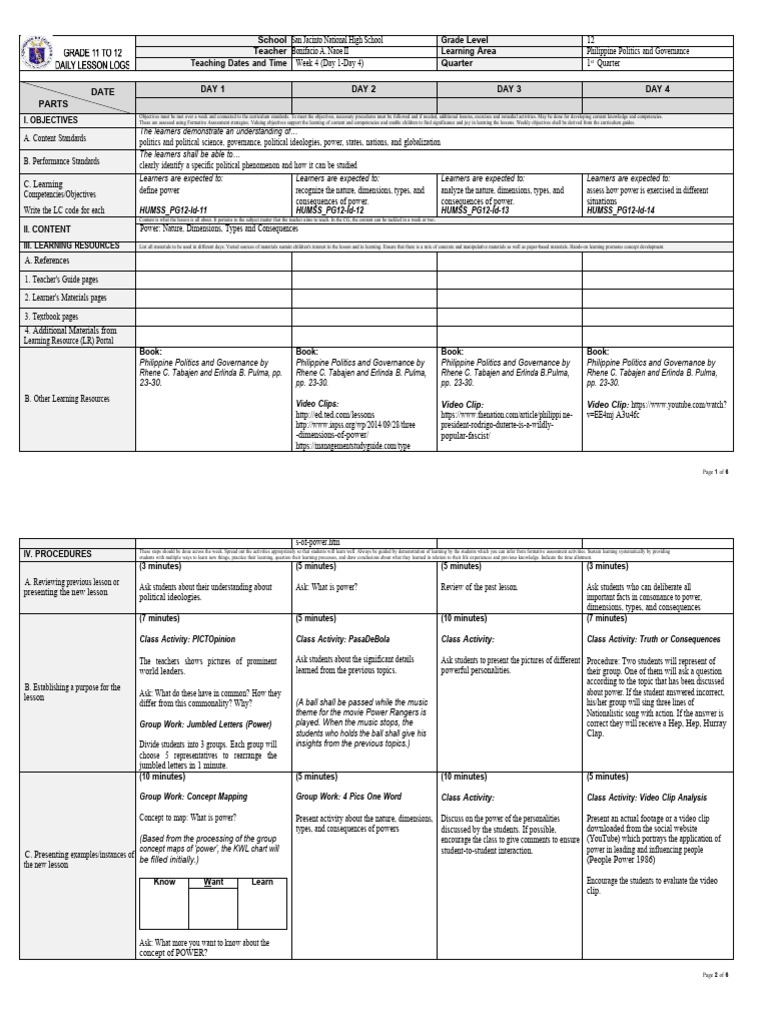 PPG Week D - Power | PDF | Power (Social And Political) | Learning