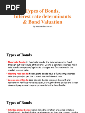 Lecture-4 Bonds and Bond Valuation