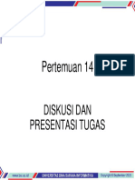 Pertemuan 14: Diskusi Dan Presentasi Tugas