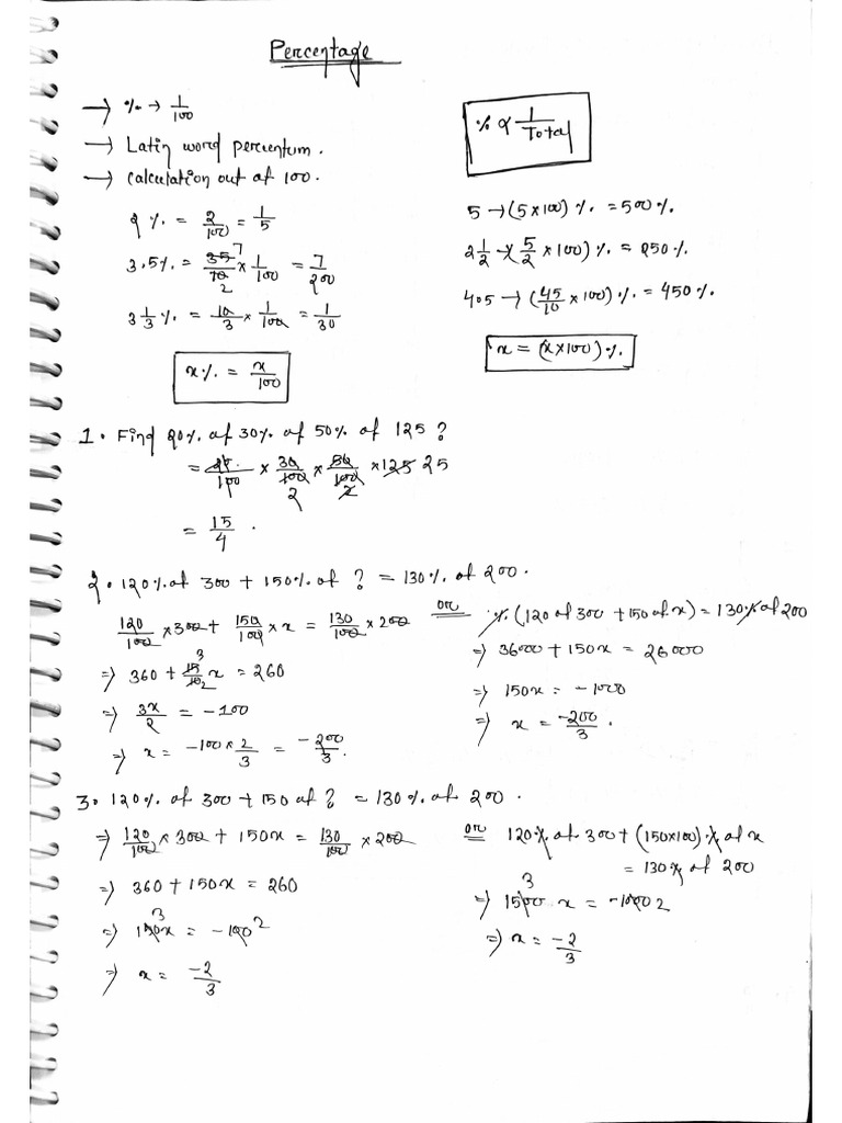 Percentage pdf