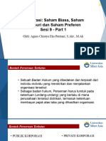 Sesi 9 - (Part 1) Korporasi Saham Biasa, Saham Treasuri Dan Saham Preferen